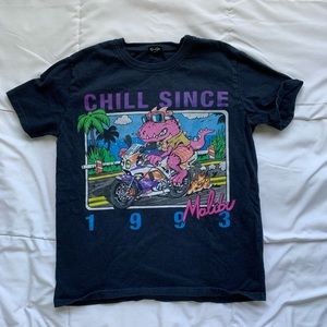 Navy Blue Brandy Melville Graphic Tee